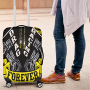 Protect your gear in the fast lane! Shop our premium yellow drag racing luggage cover featuring stretch-fit durability, vibrant graphics, and scratch protection.