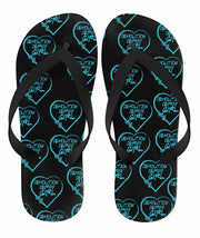 Demolition Derby Girl Heart Flip Flops