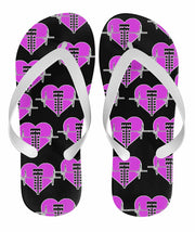 Drag Racing Heartbeat Flip Flops