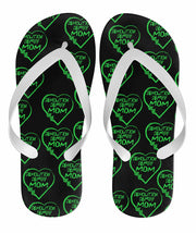 Demolition Derby Mom Heart Flip Flops