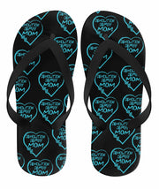 Demolition Derby Mom Heart Flip Flops