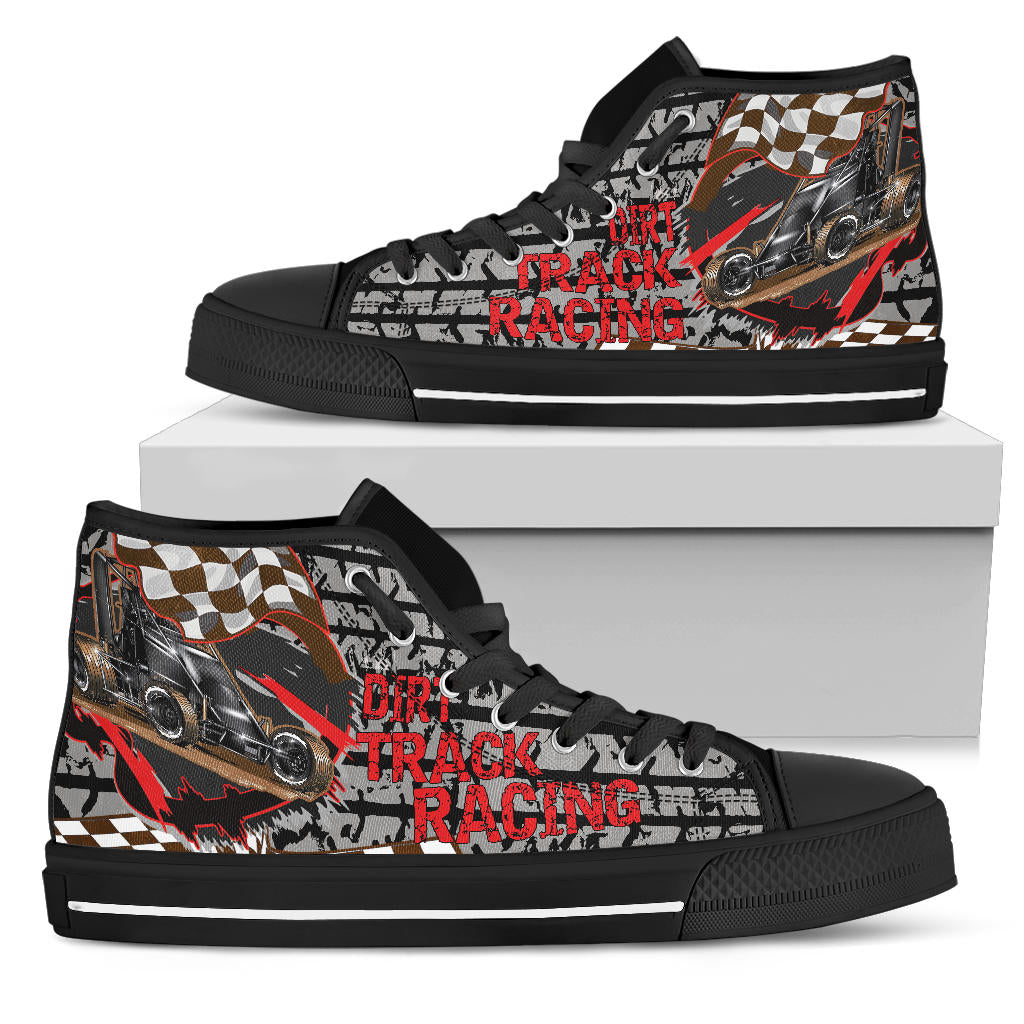 Dirt Track Racing Non Wing Sprint Car High Top Shoes