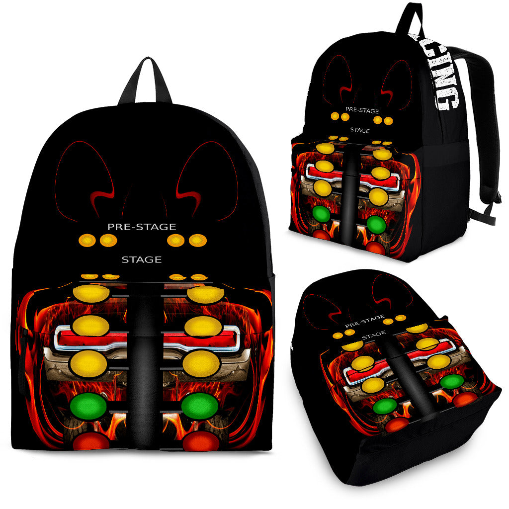 Drag racing backpack
