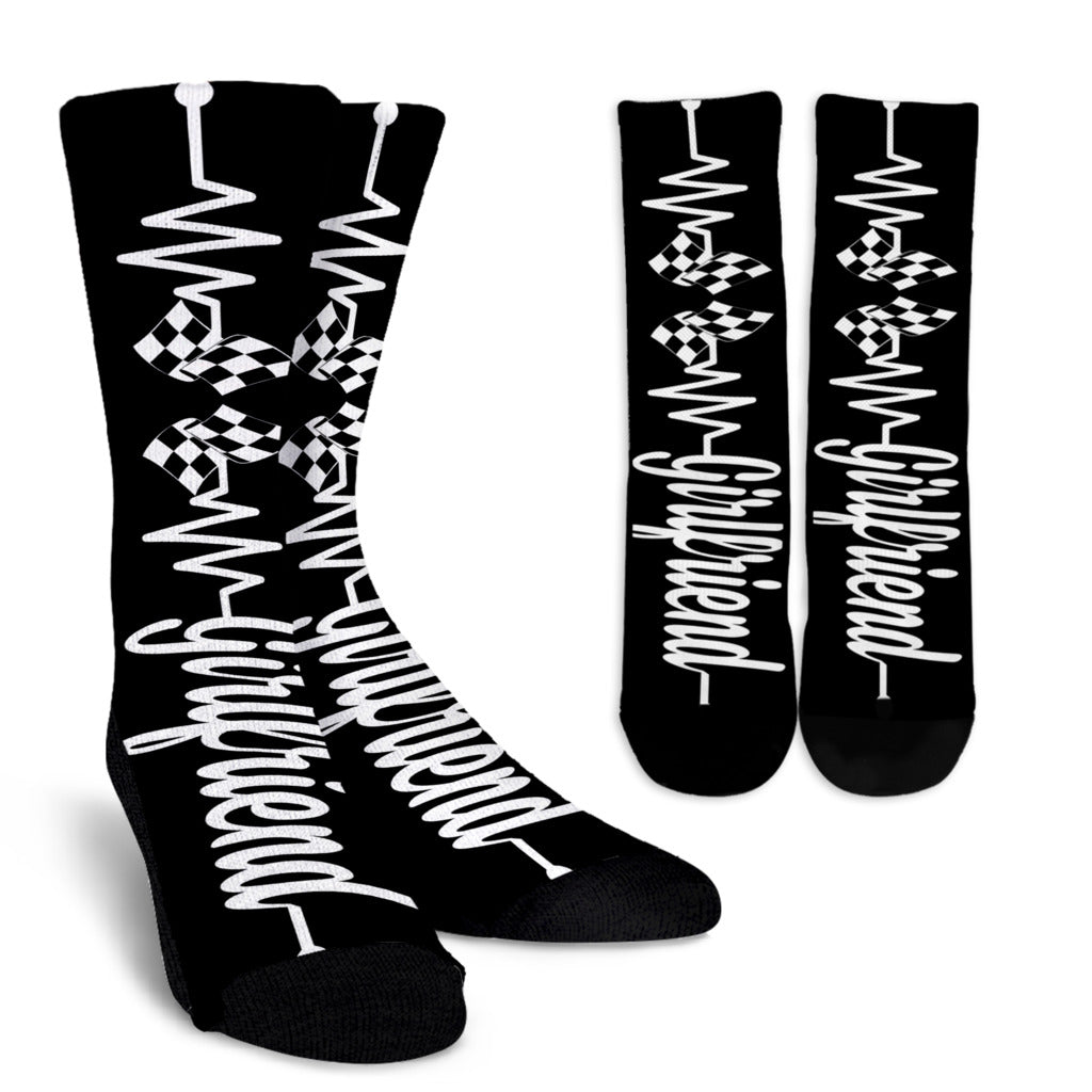 Racing Girlfriend Heartbeat Crew Socks