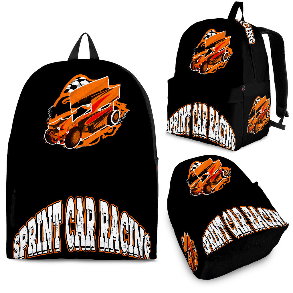Sprint Car Racing Backpack Orange
