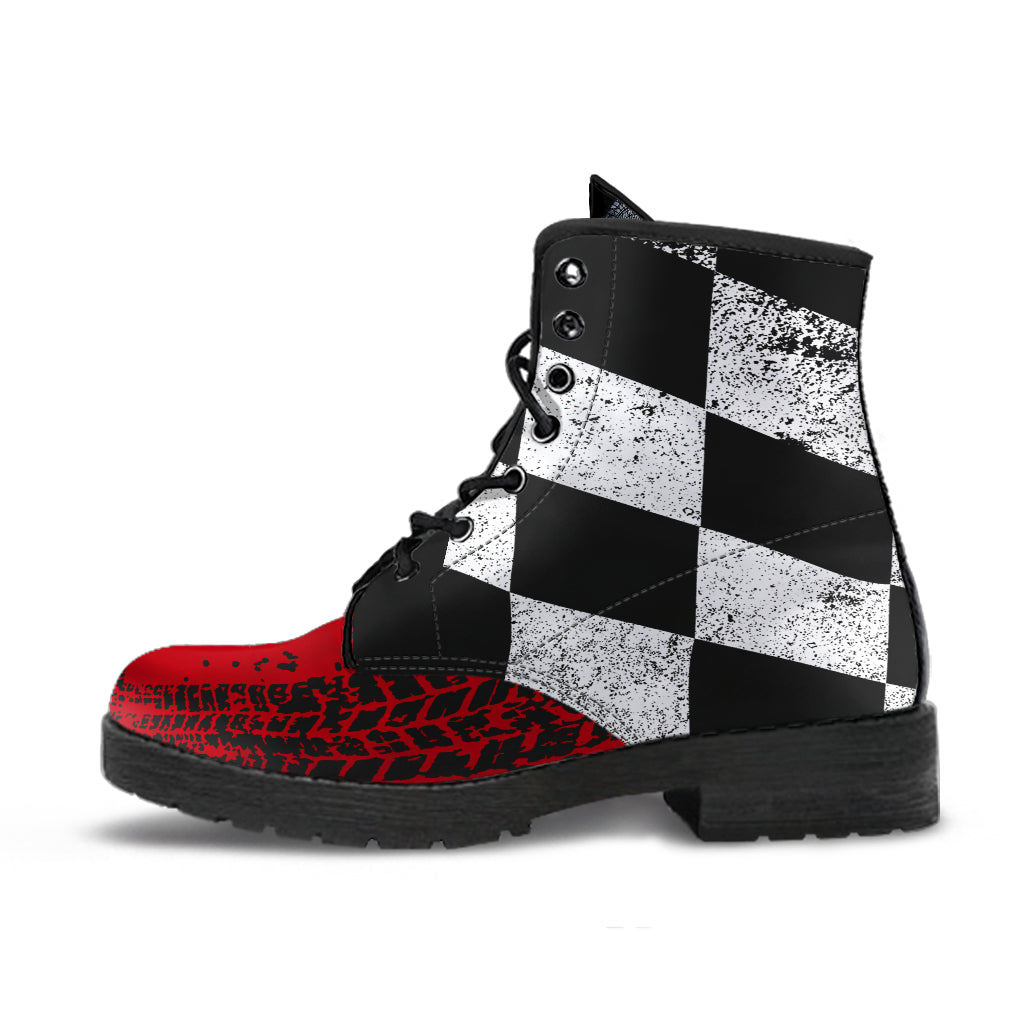 Racing Checkered Boots 