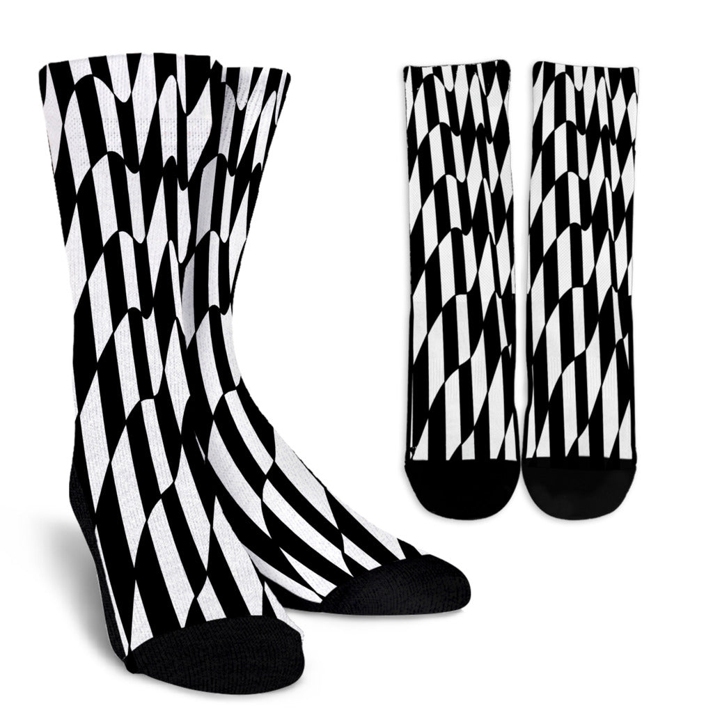 Racing Checkered Flag Crew Socks