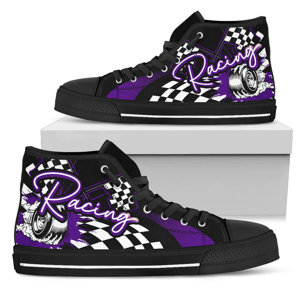 Racing High Top Shoes purple