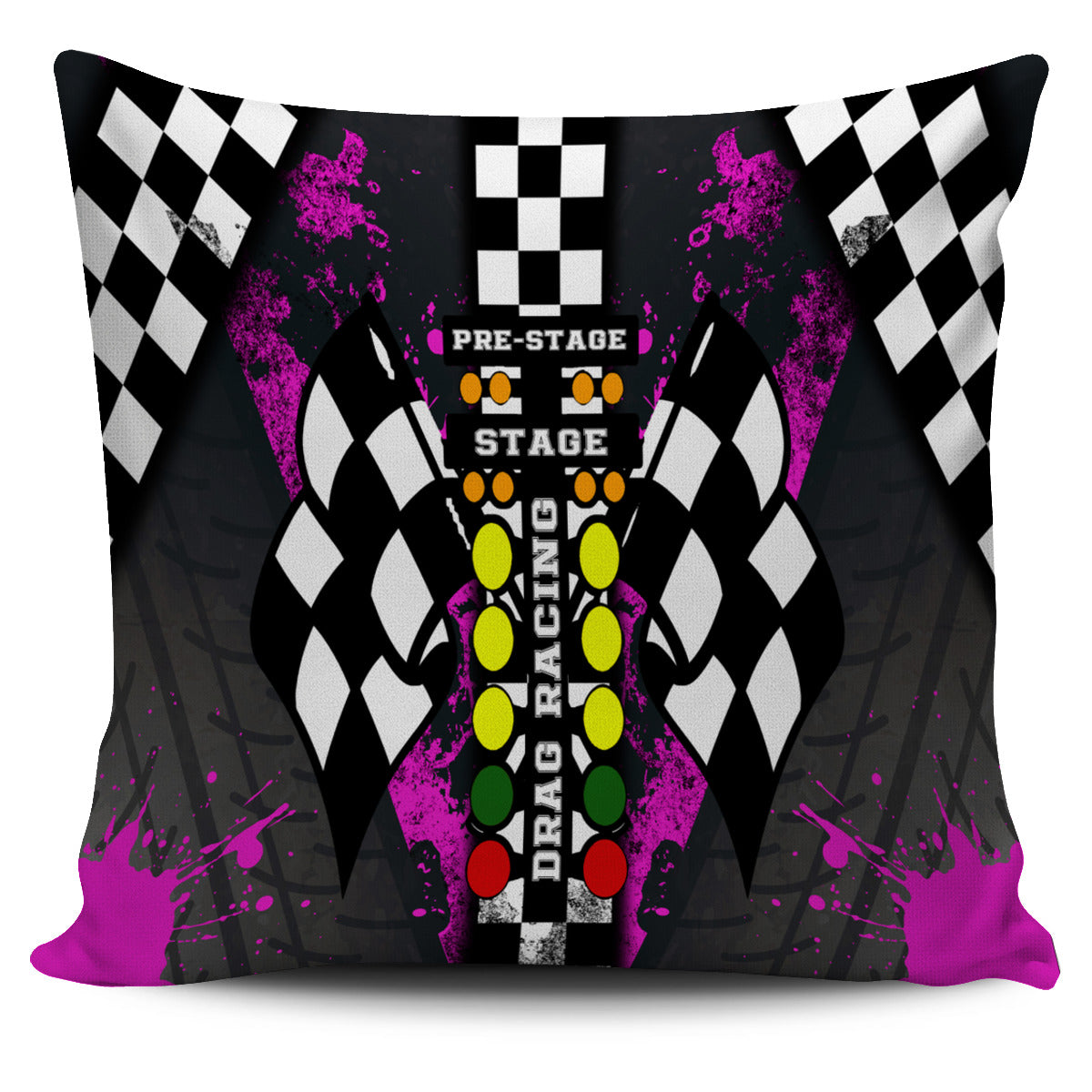 Drag Racing Pillow Covers Pink