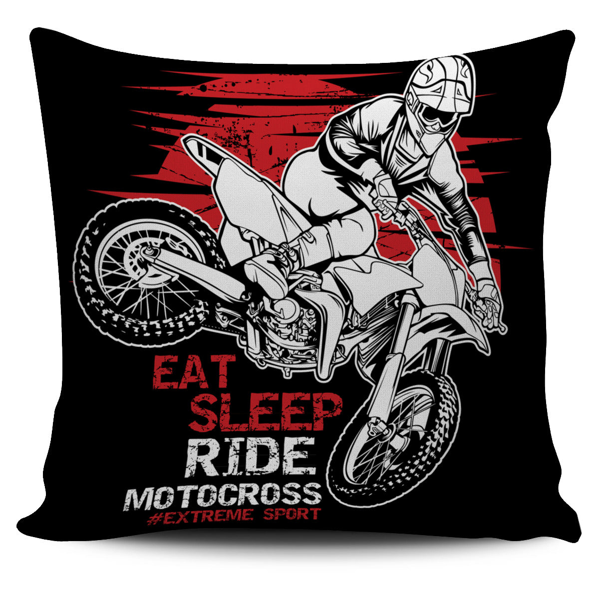 Eat Sleep Motocross Pillow Cover