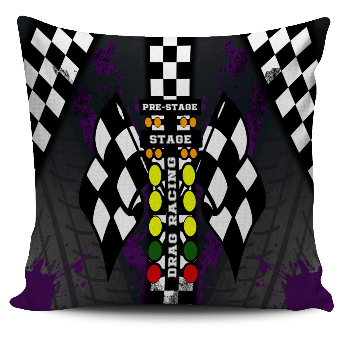 Drag Racing Pillow Covers Purple