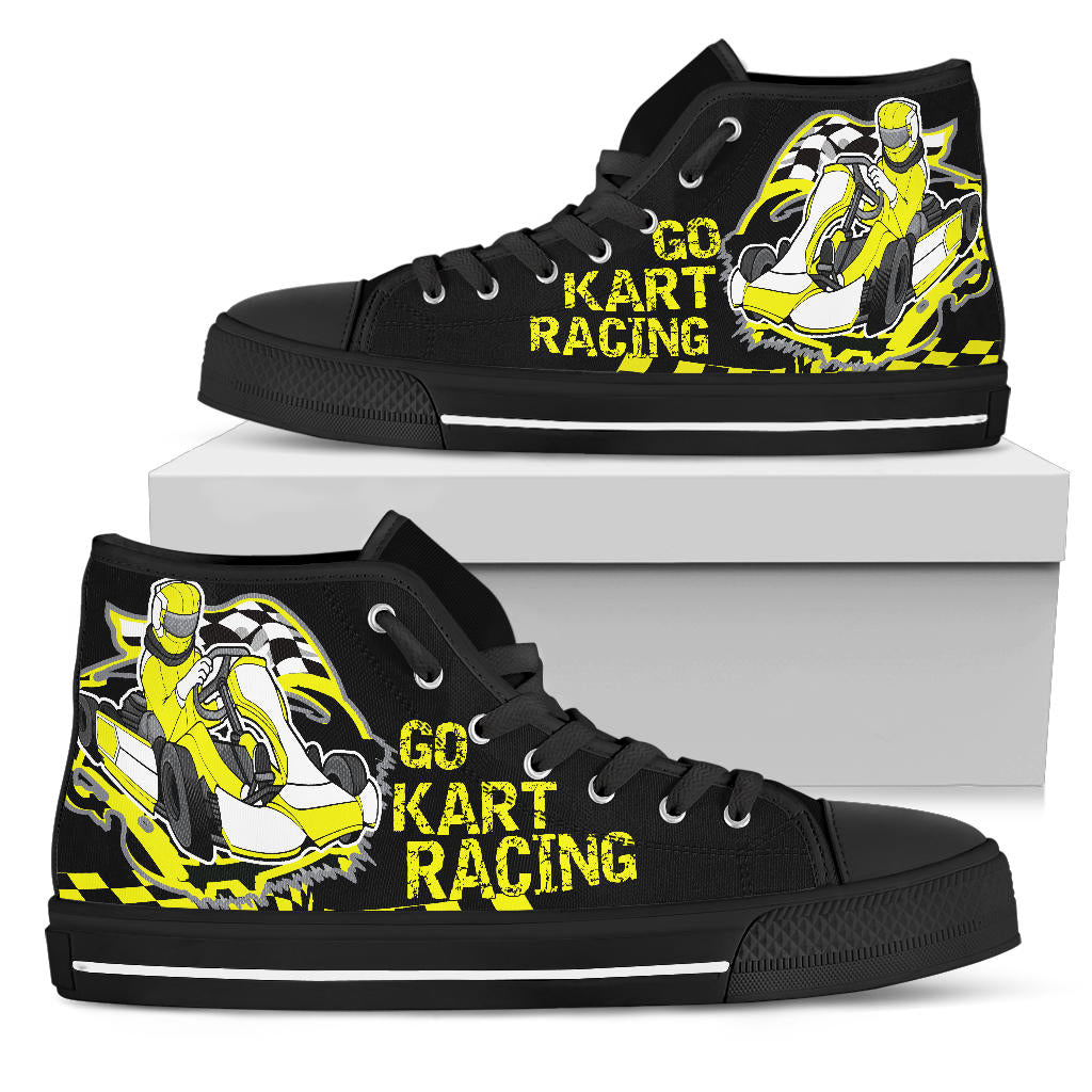 Go-kart racing high top shoes