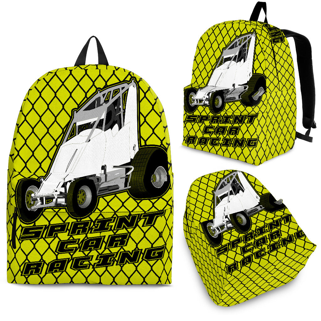 Sprint Car Non Wing Backpack New Yellow