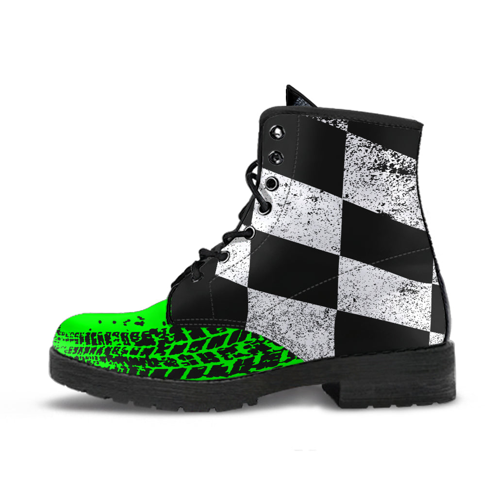 Racing Checkered Boots 