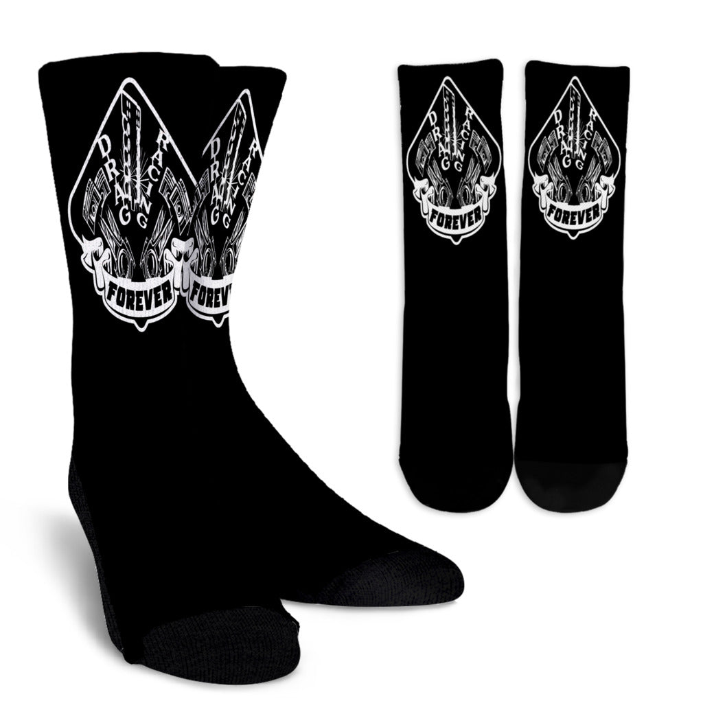 Drag Racing Forever Crew Socks