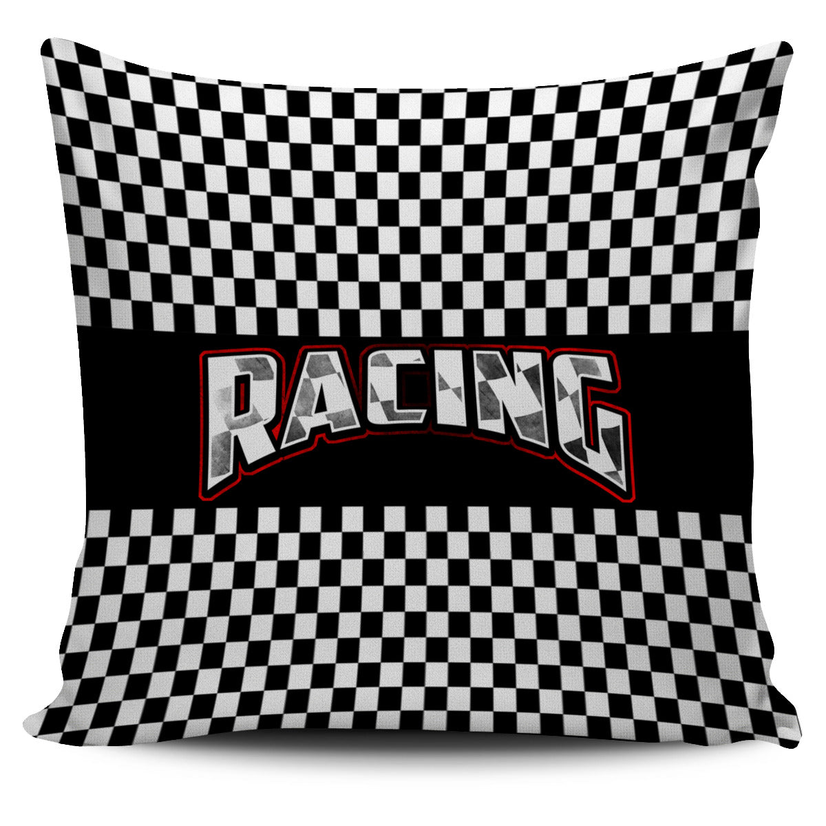 Racing Checkered Flag Pillow Cover