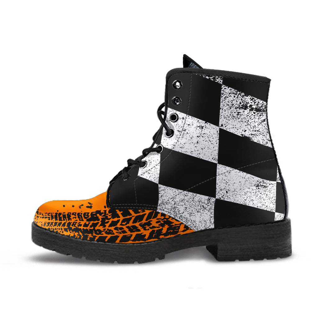 Racing Checkered Boots
