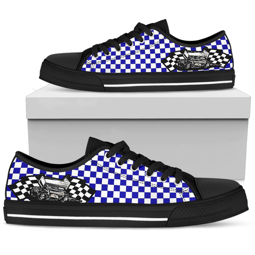 Sprint Car Racing Low tops Blue