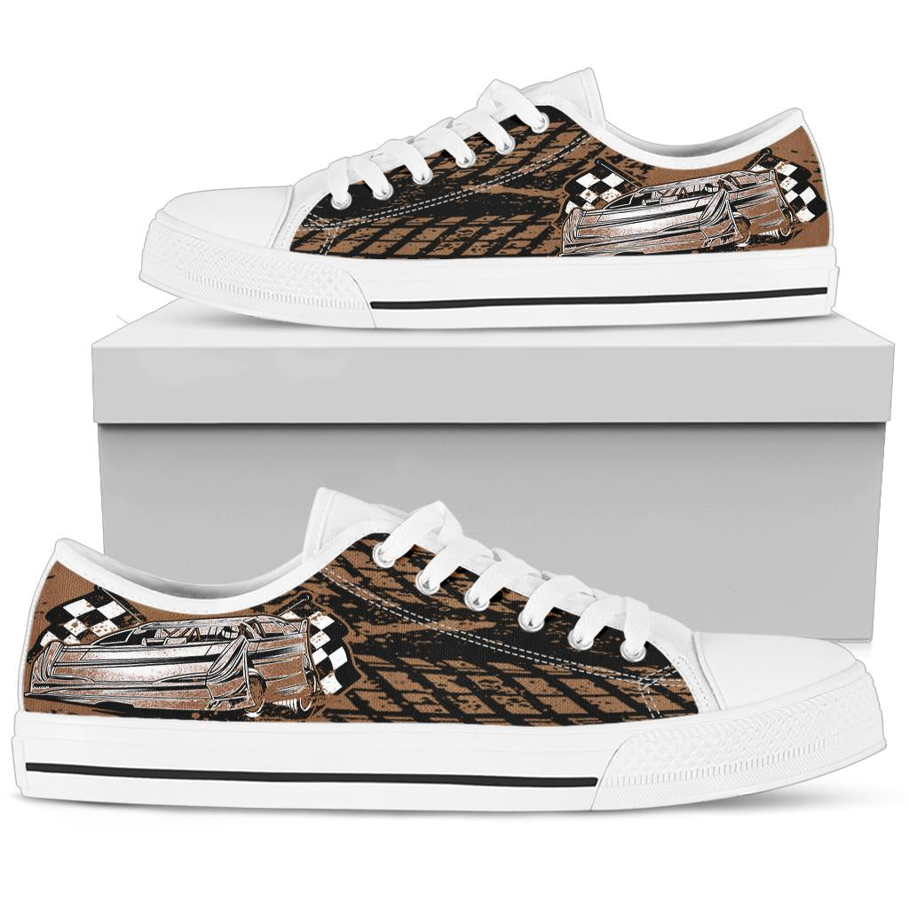 Dirt Racing Late Model Low Tops White