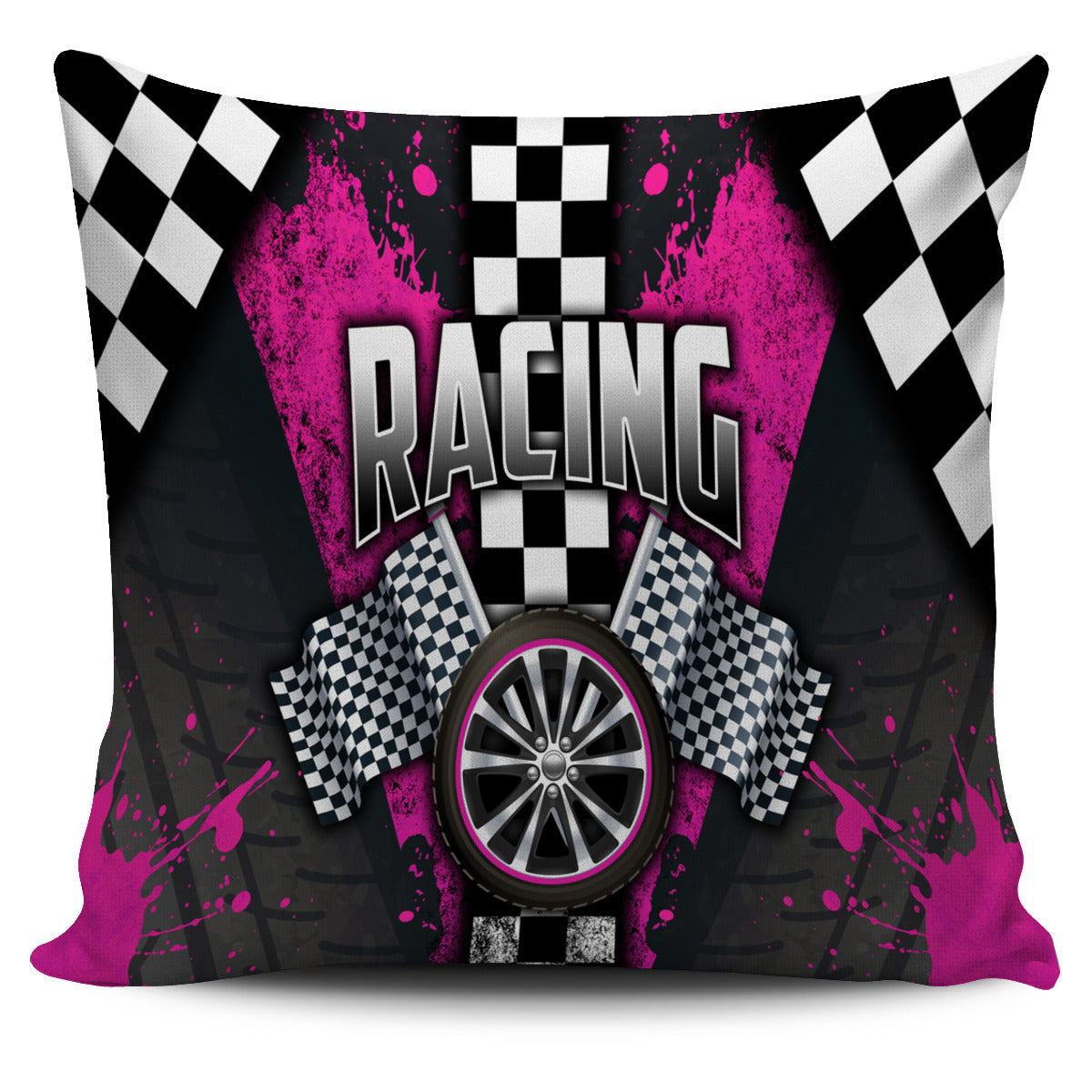 Racing Pillow Cover Pink