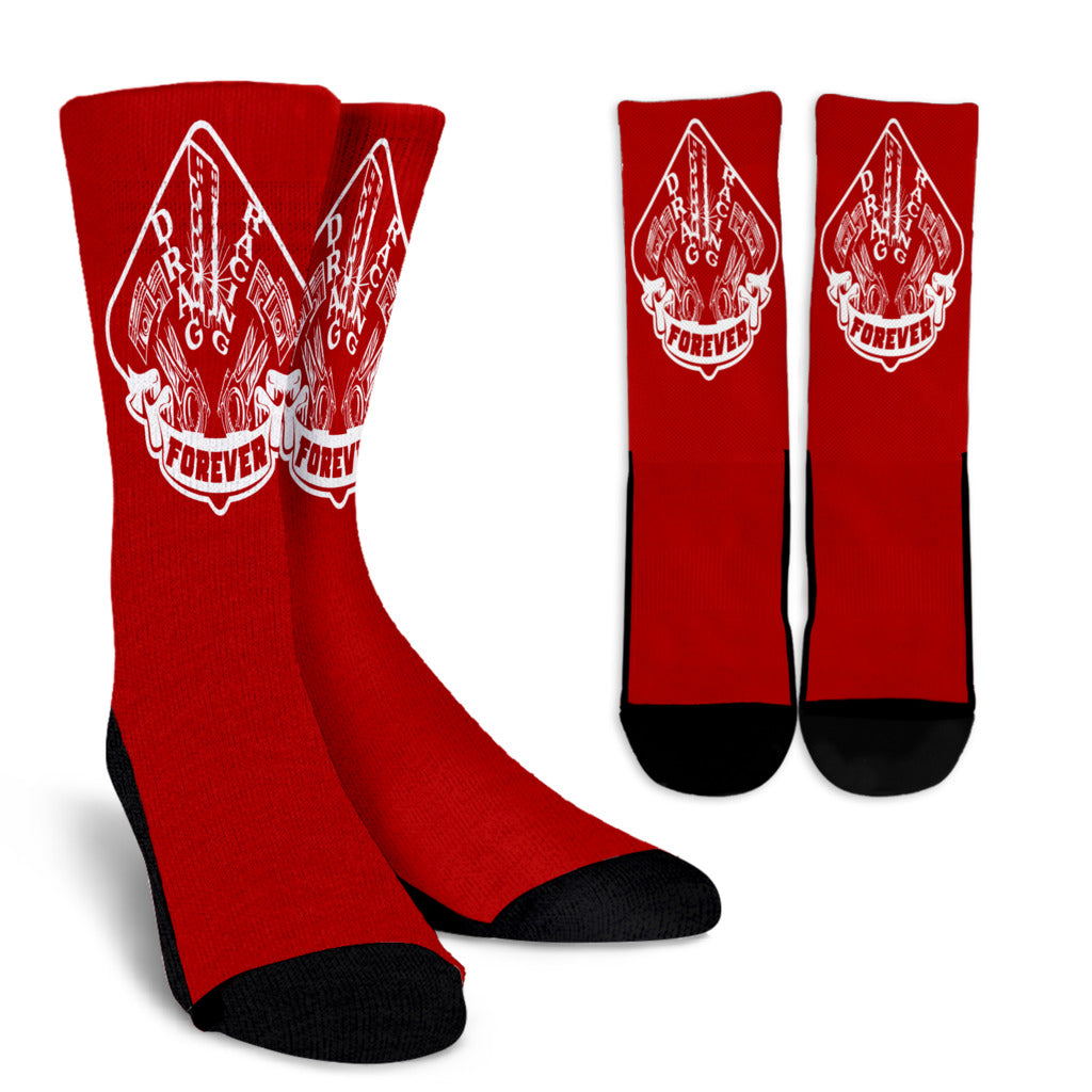 Drag Racing Forever Crew Socks