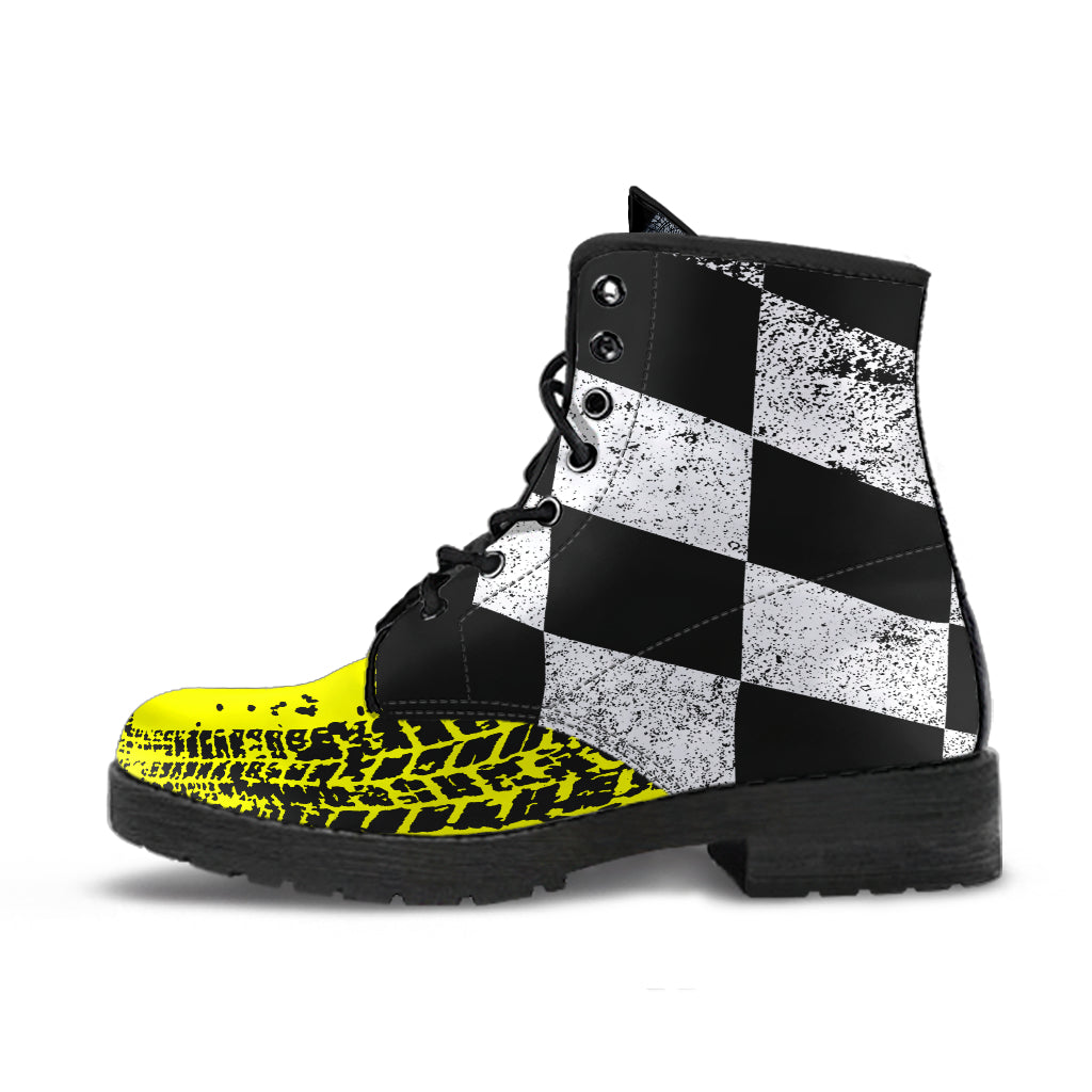 Racing Checkered Boots 
