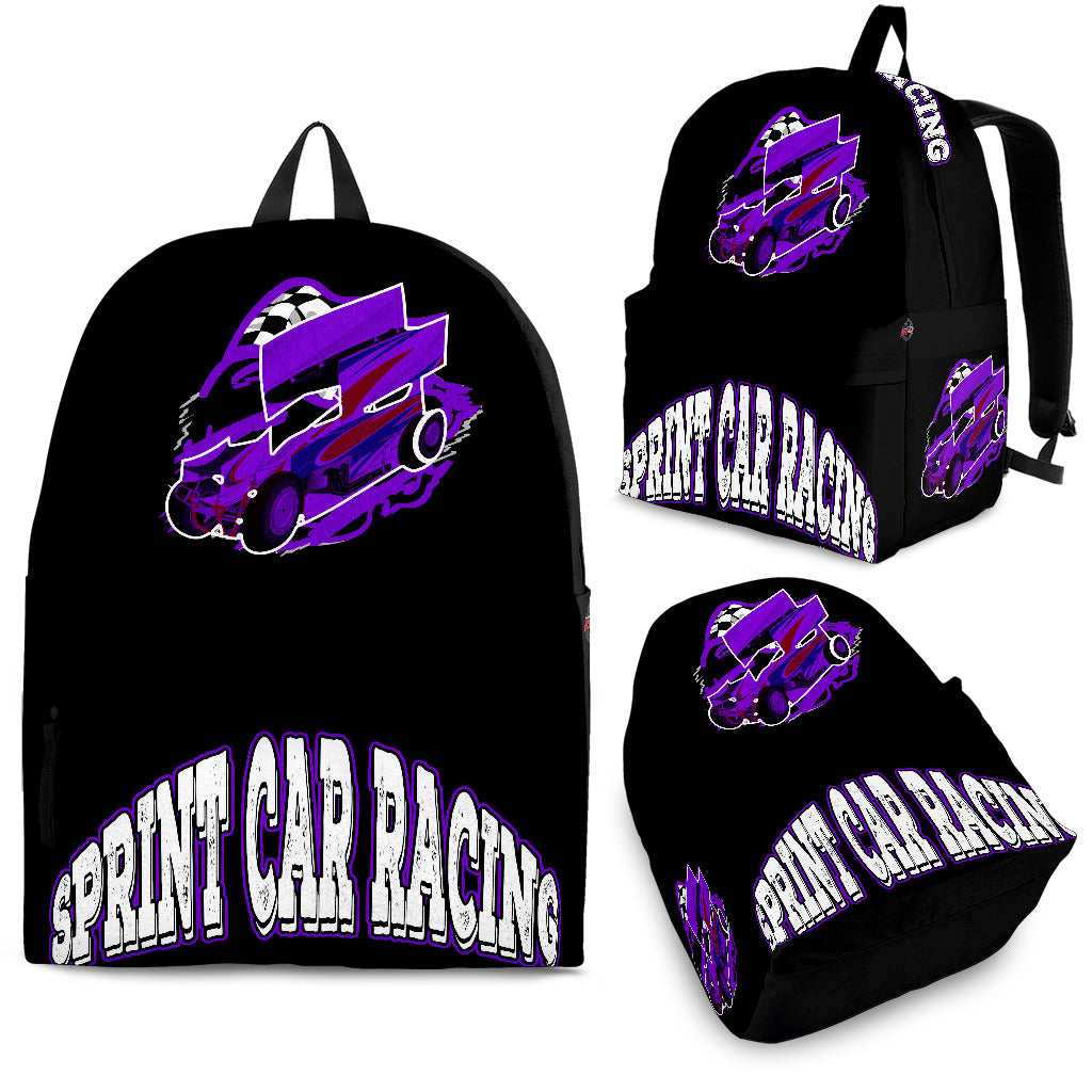 Sprint Car Racing Backpack Purple