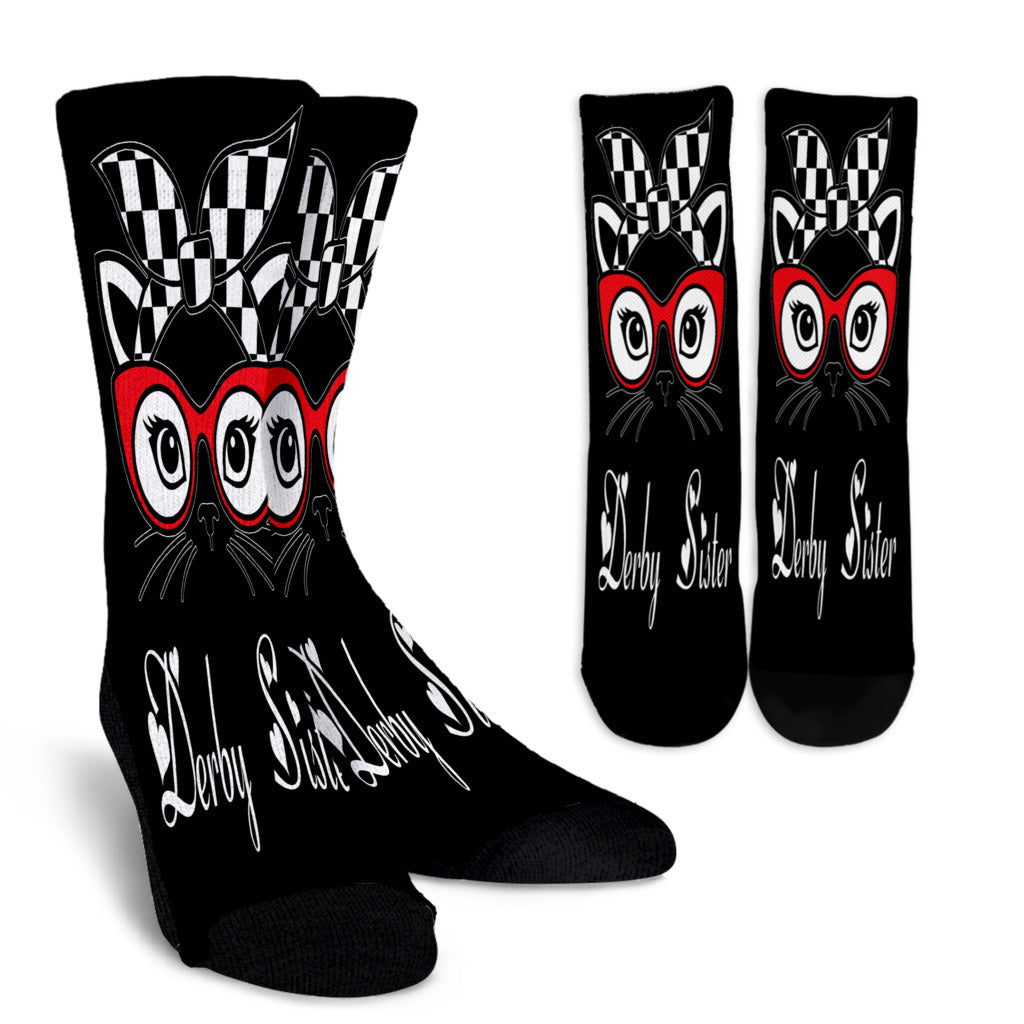 Demolition Derby Sister Cutie Cat Socks