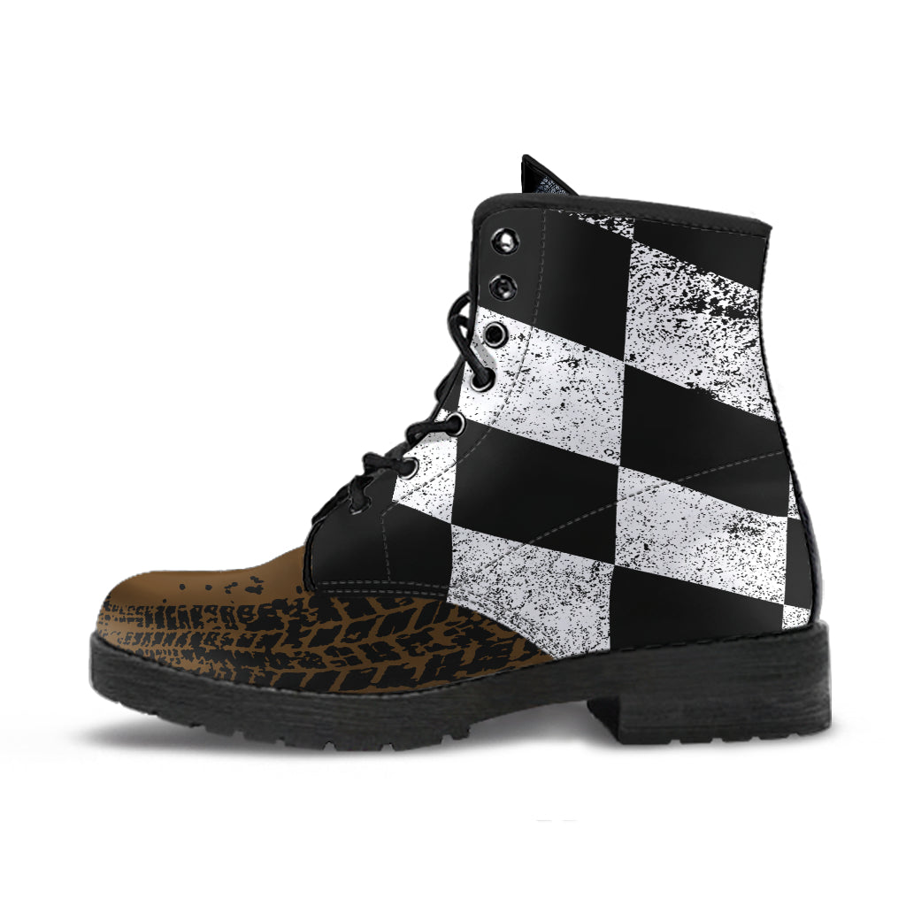 Racing Checkered Boots