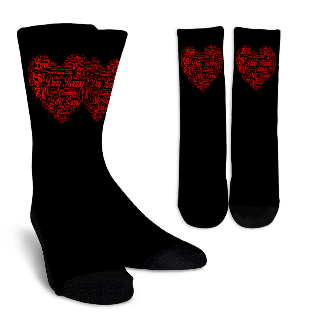 Love Drag Racing Crew Socks