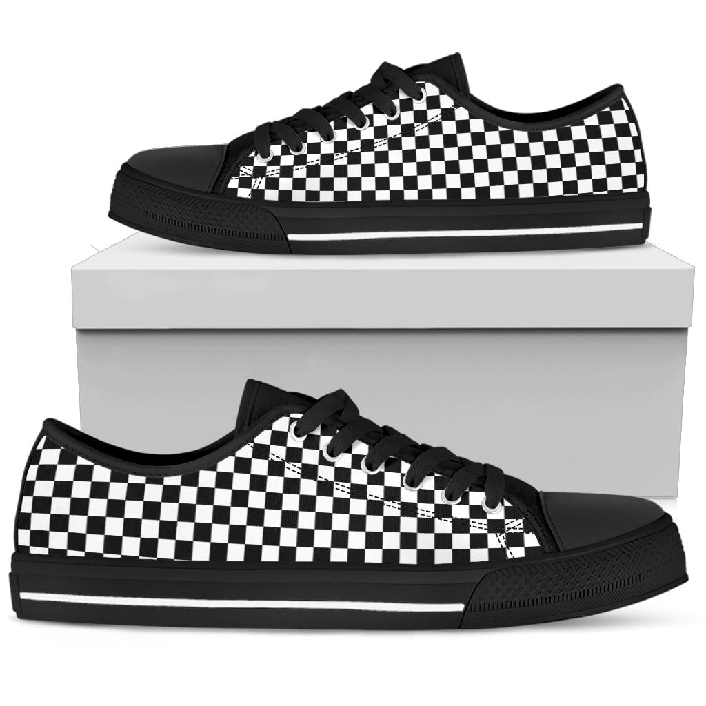 Racing Checkered Low Tops