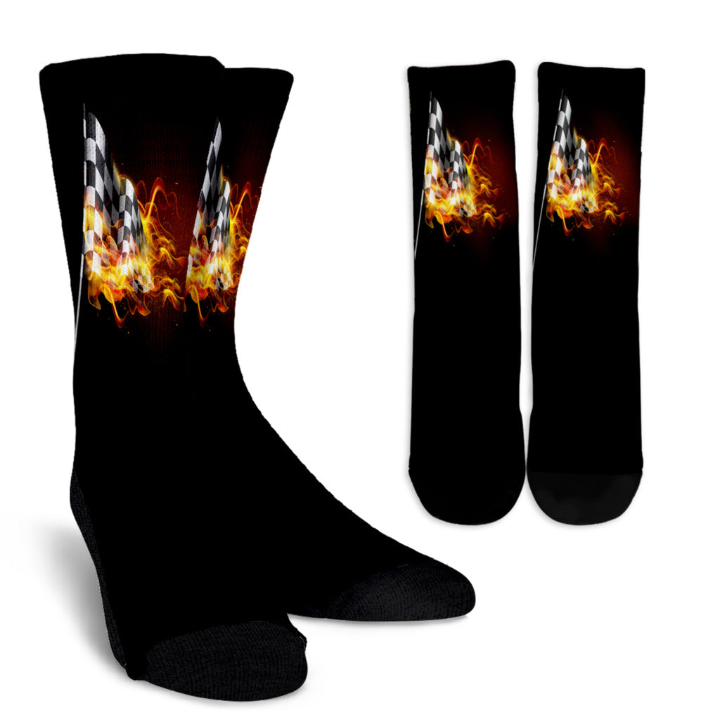 Racing Flag Of Flame Crew Socks