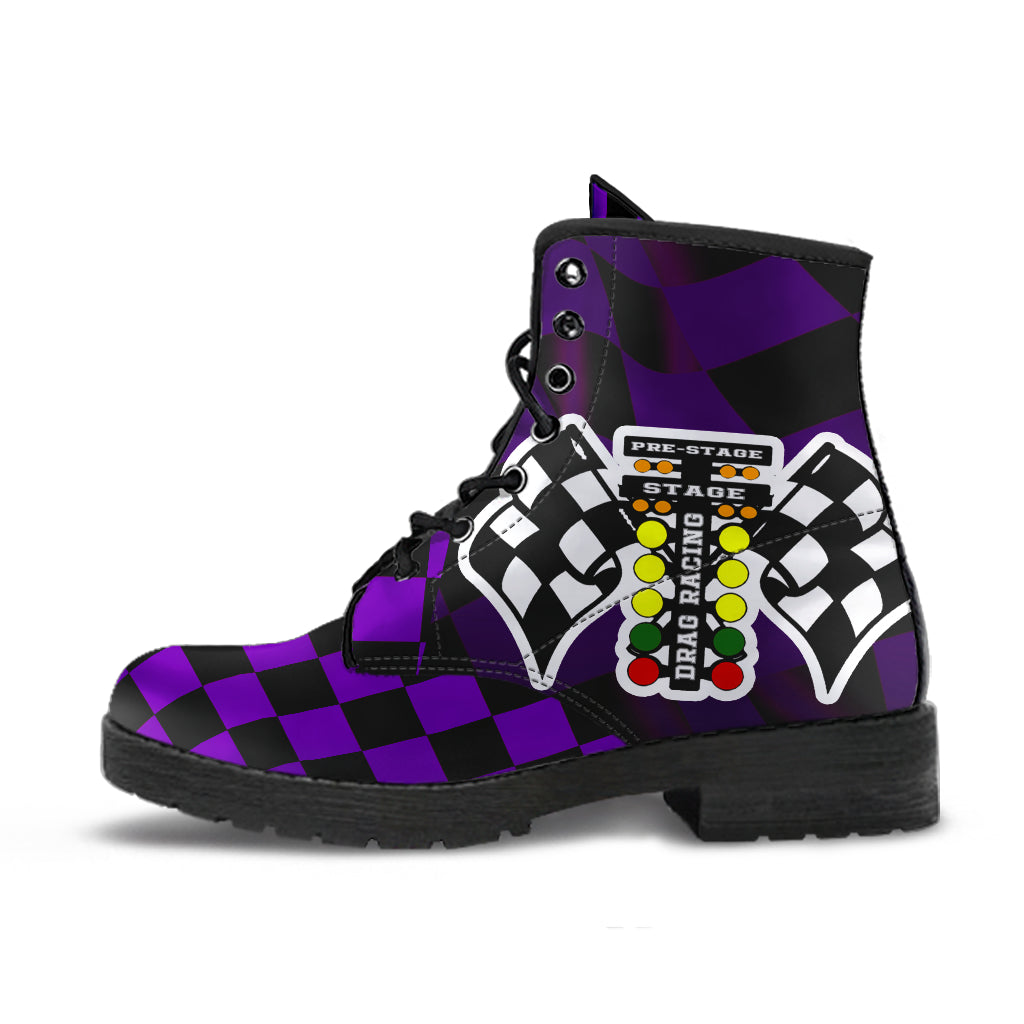 Drag Racing Purple Flag Boots