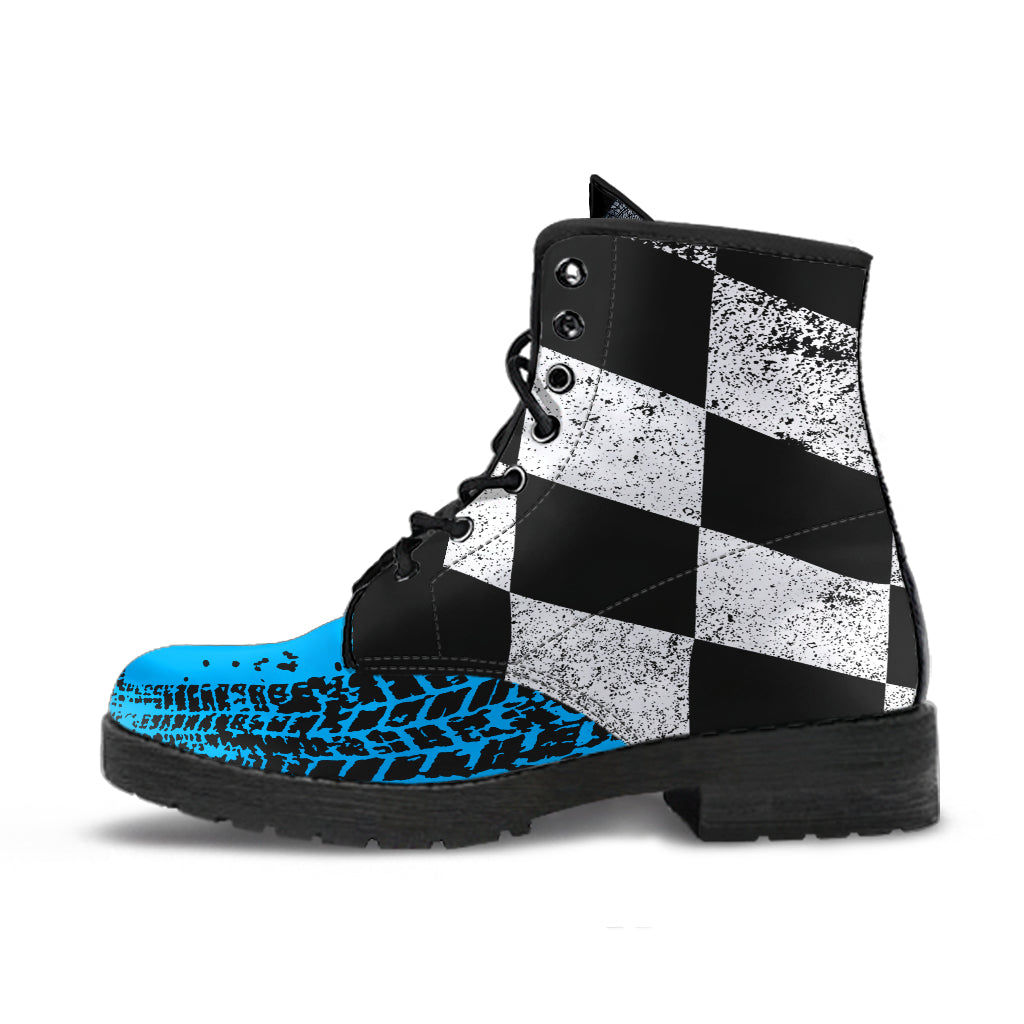 Racing Checkered Boots
