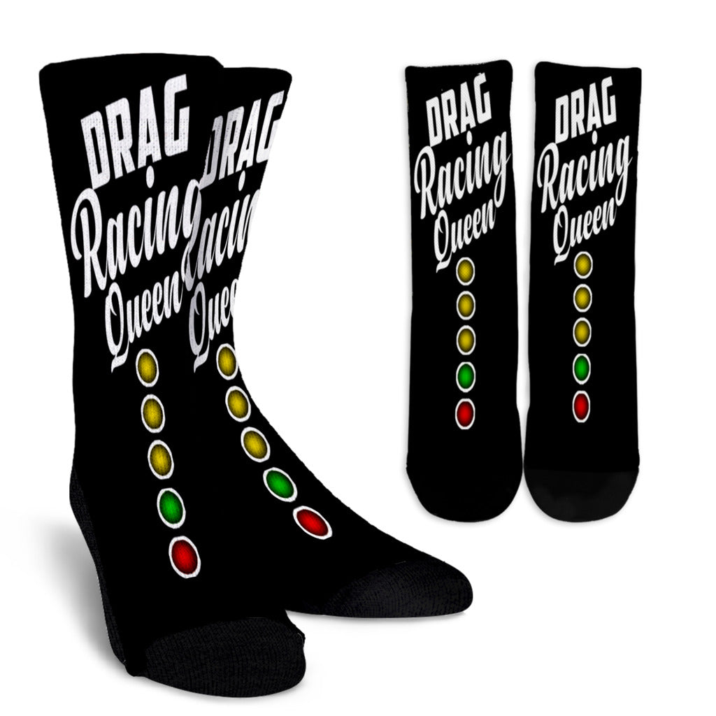 Drag Racing Queen Crew Socks