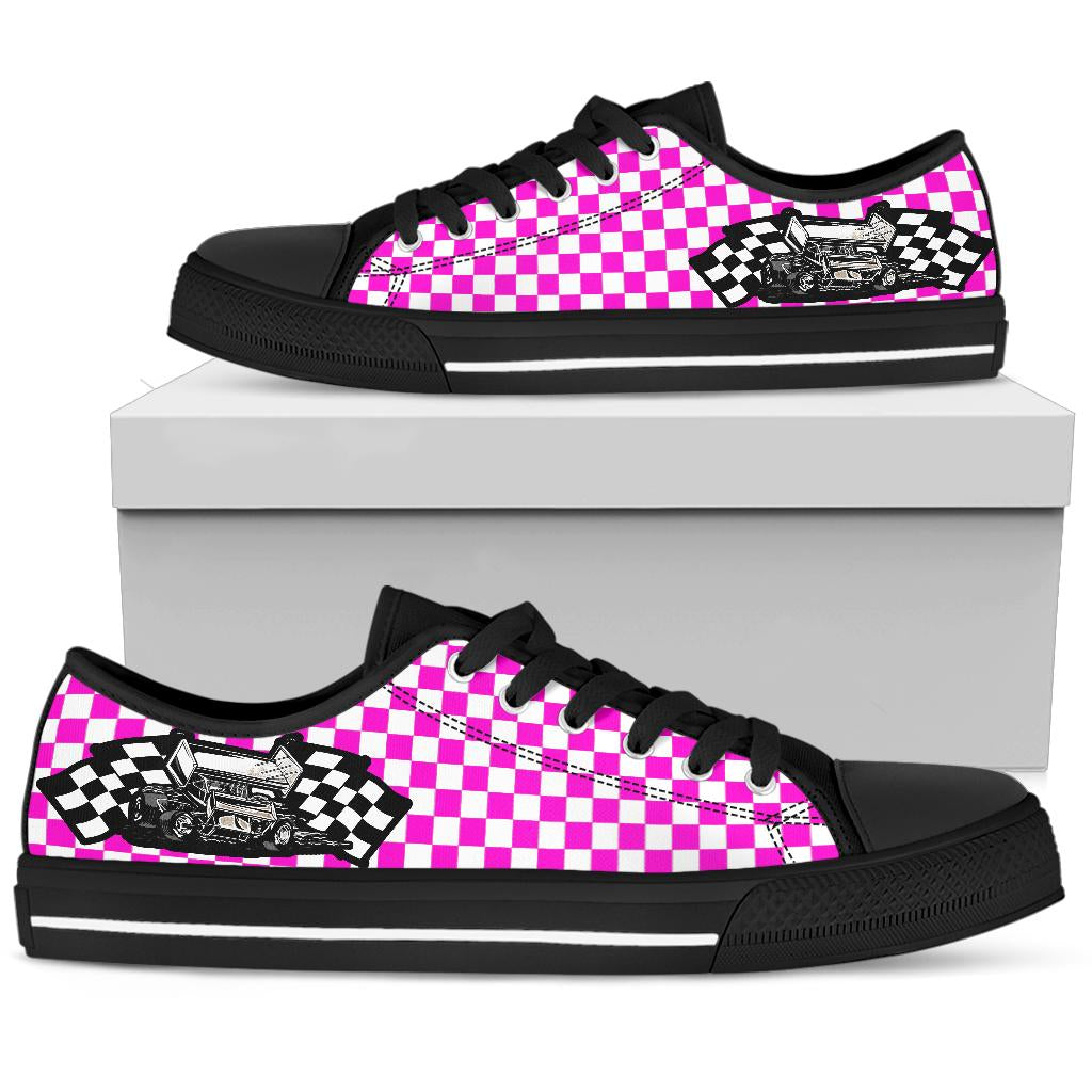 Sprint Car Racing Low tops Pink