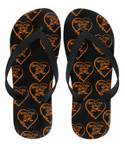 Demolition Derby Girl Heart Flip Flops