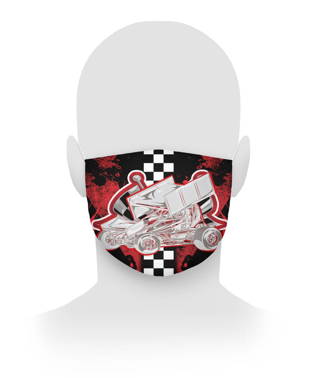 sprint car racing face mask