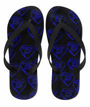 Demolition Derby Aunt Heart Flip Flops