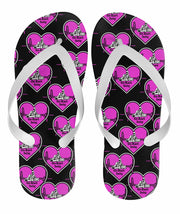 Go-Kart Racing Heartbeat Flip Flops