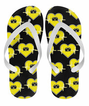 Demolition Derby Heartbeat Flip Flops