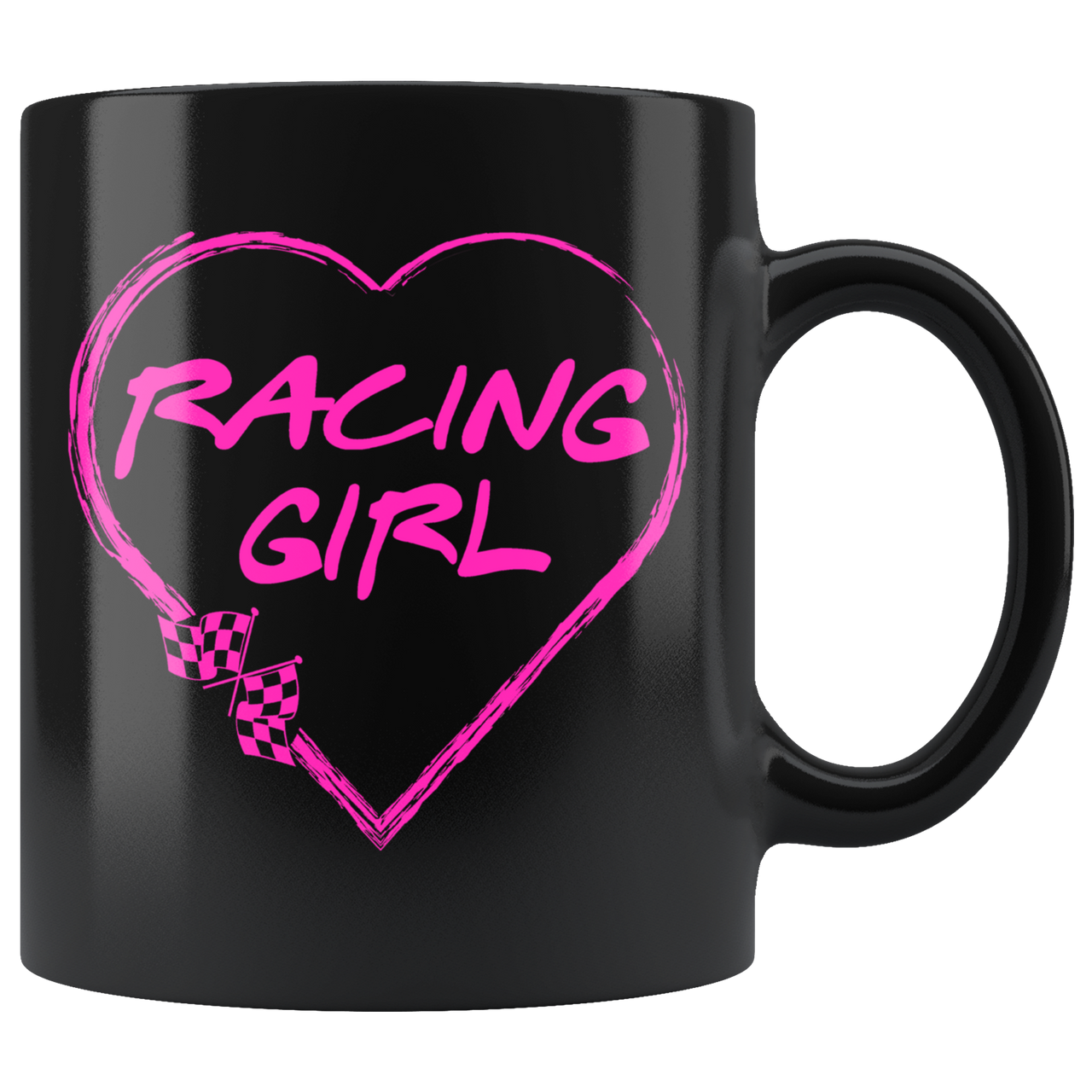 Racing Girl Heart Pink Version Mug!