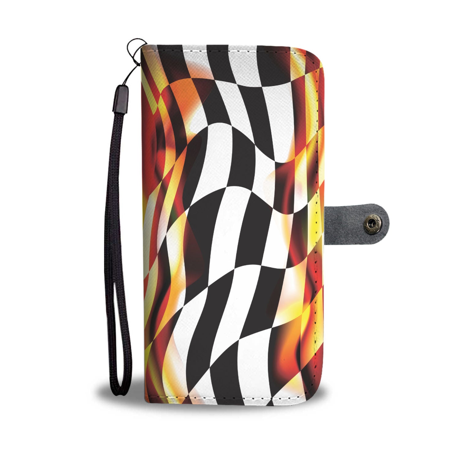 Racing Flag Of Flame Wallet Case