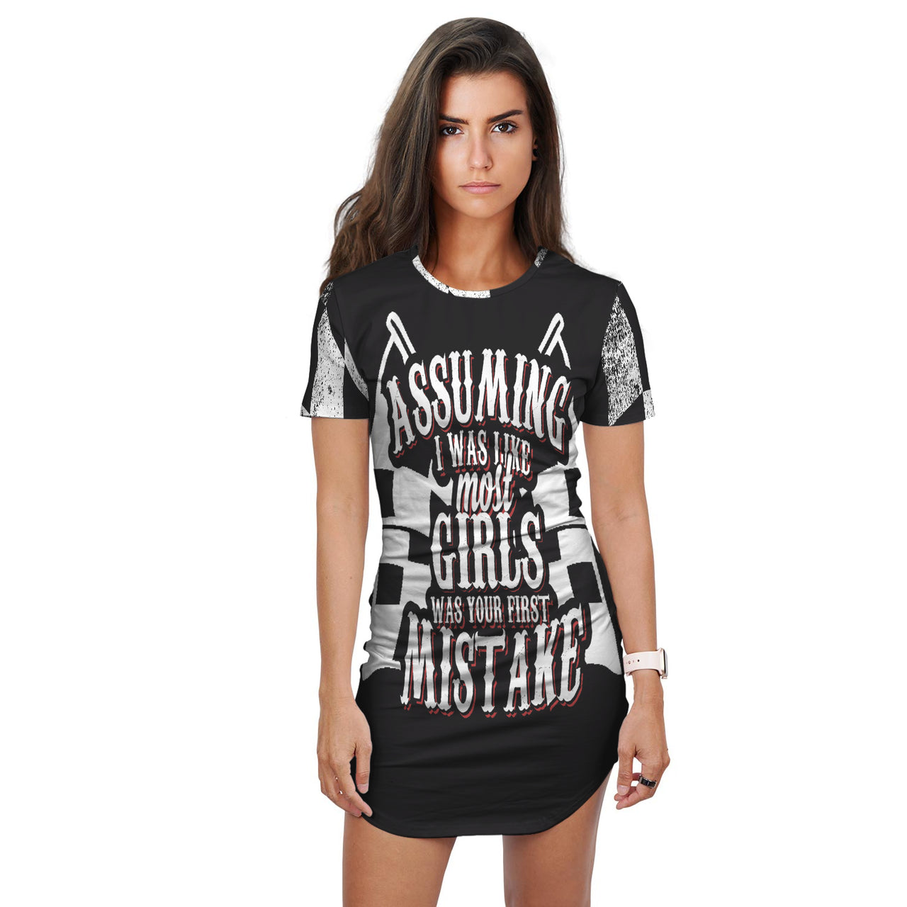 Assuming I Was Like Most Girls Racing T-Shirt Dress