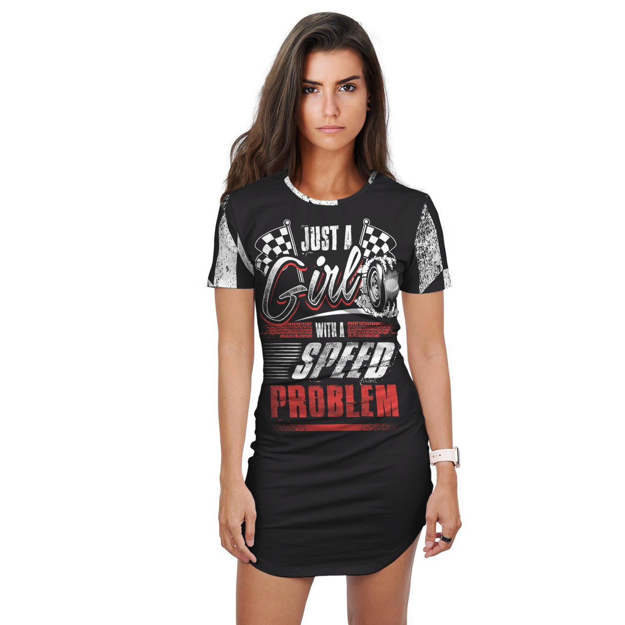Just A Girl With Speed Problem T-Shirt Design