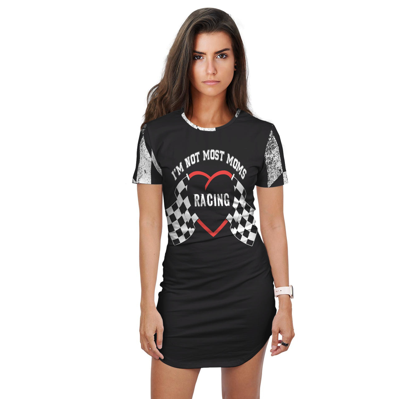 I'm Not Most Moms Racing T-shirt Dress