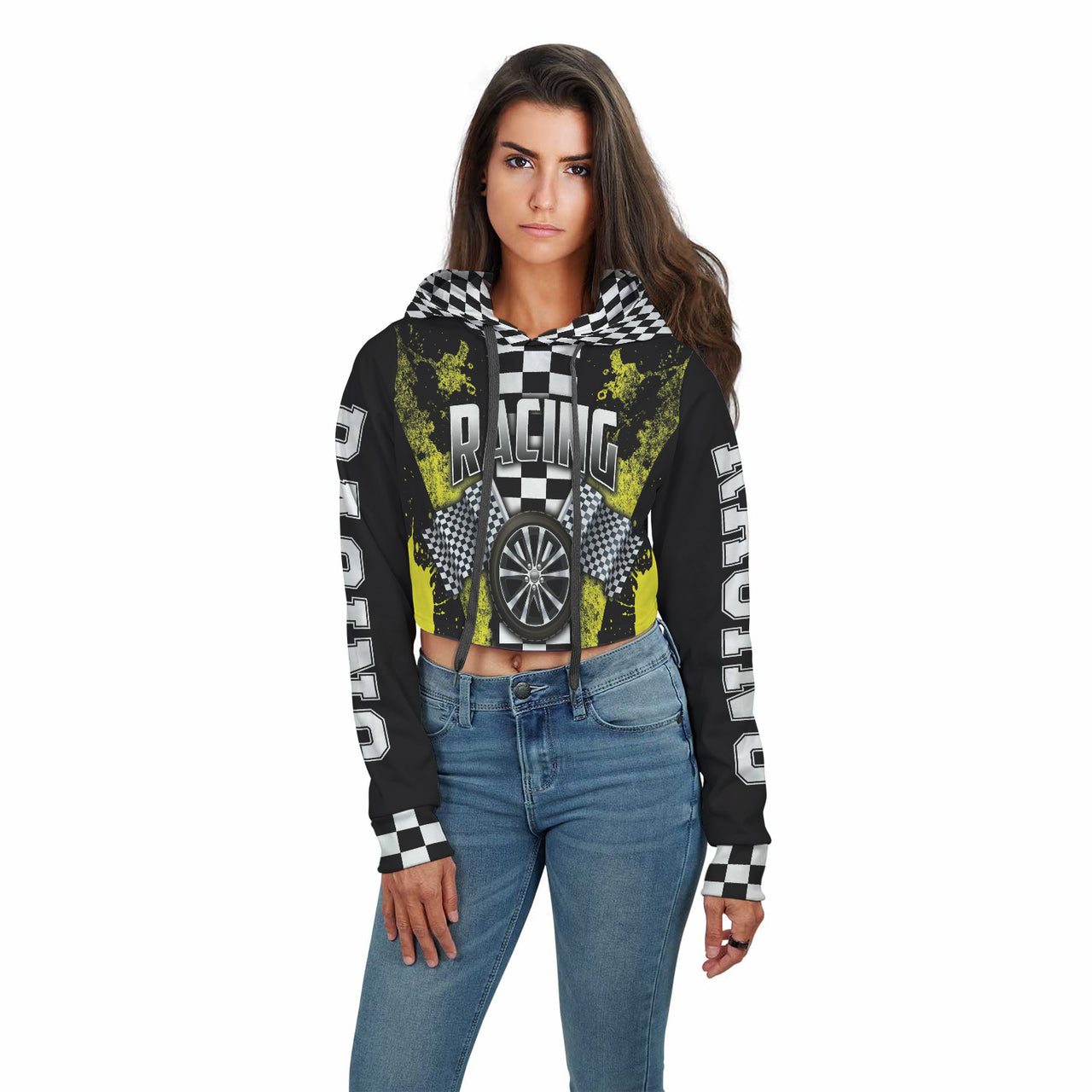 Racing Crop Top Hoodie RBY