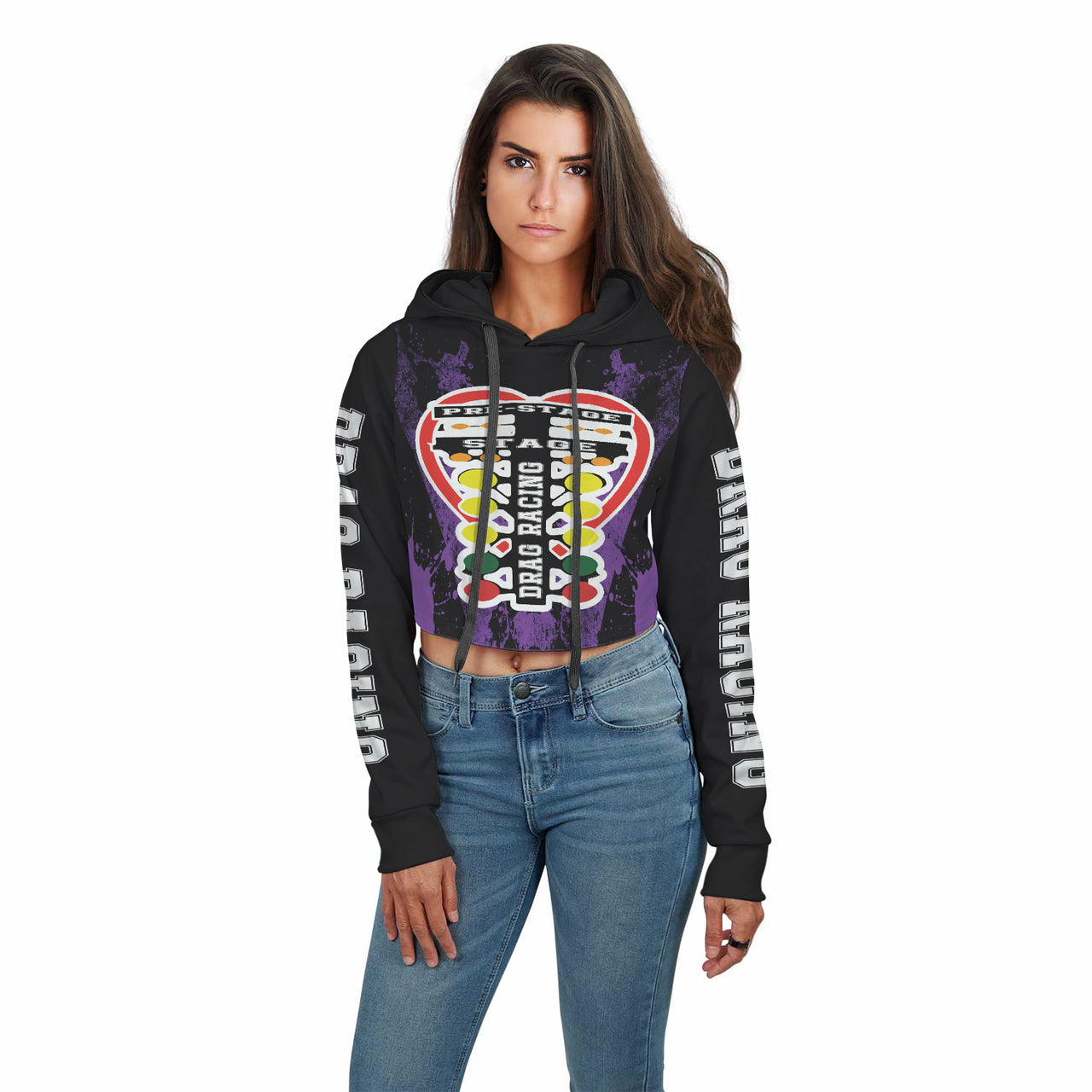 Drag Racing Crop Top Hoodie RBPR