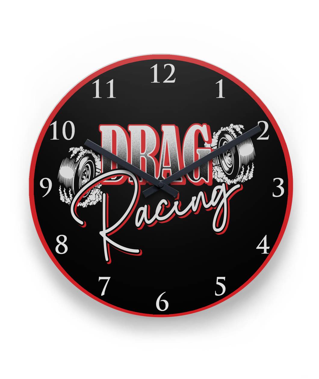 Drag Racing Round Wall Clock