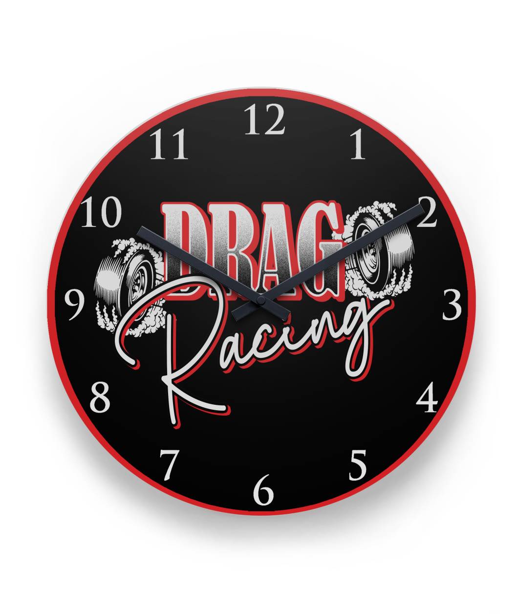 Drag Racing Round Wall Clocks